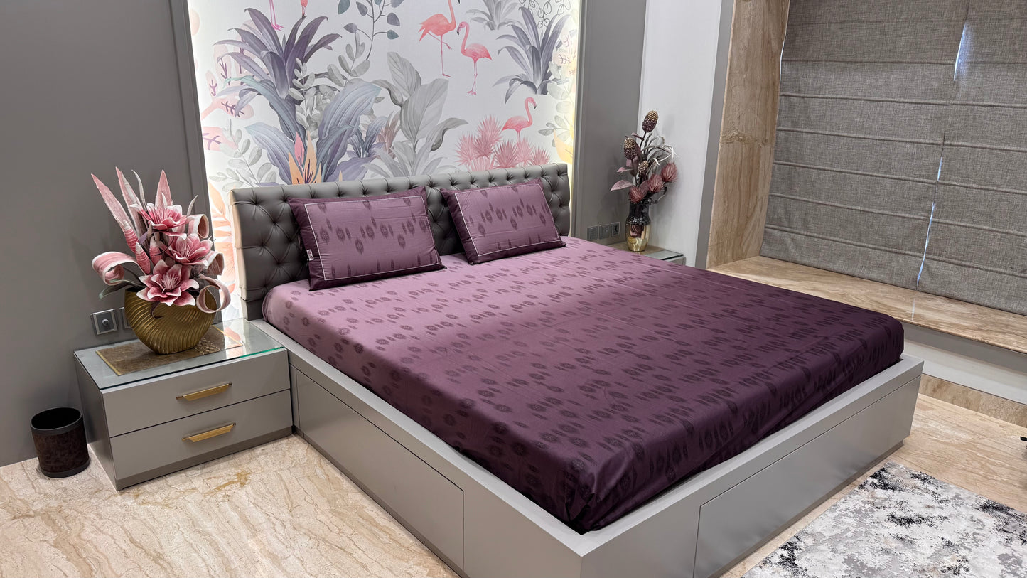 Shahded Geometrical Pure Breathable Cotton Bedsheet