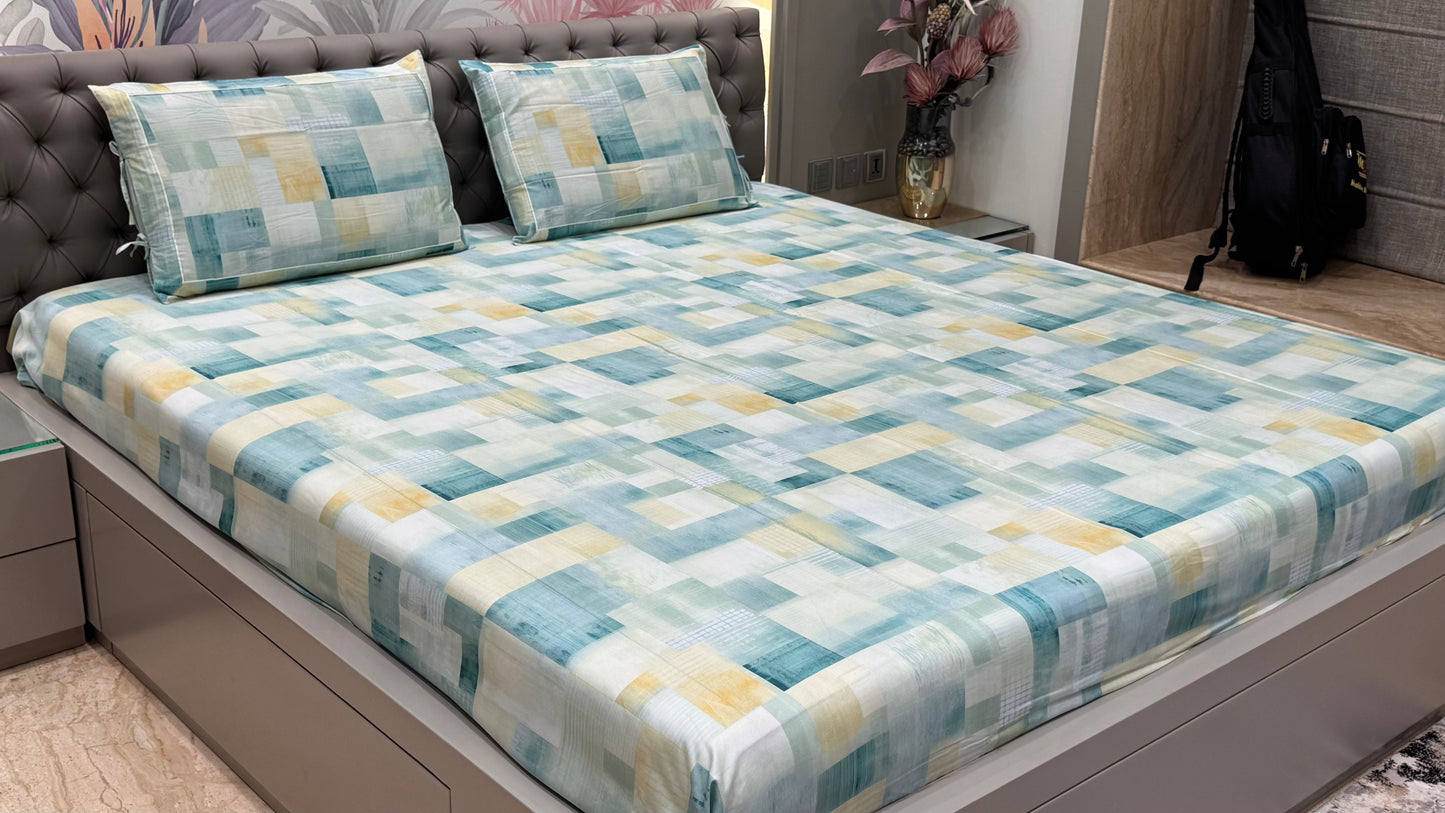 Export Qulaty Pure Cotton Checks Bedsheet
