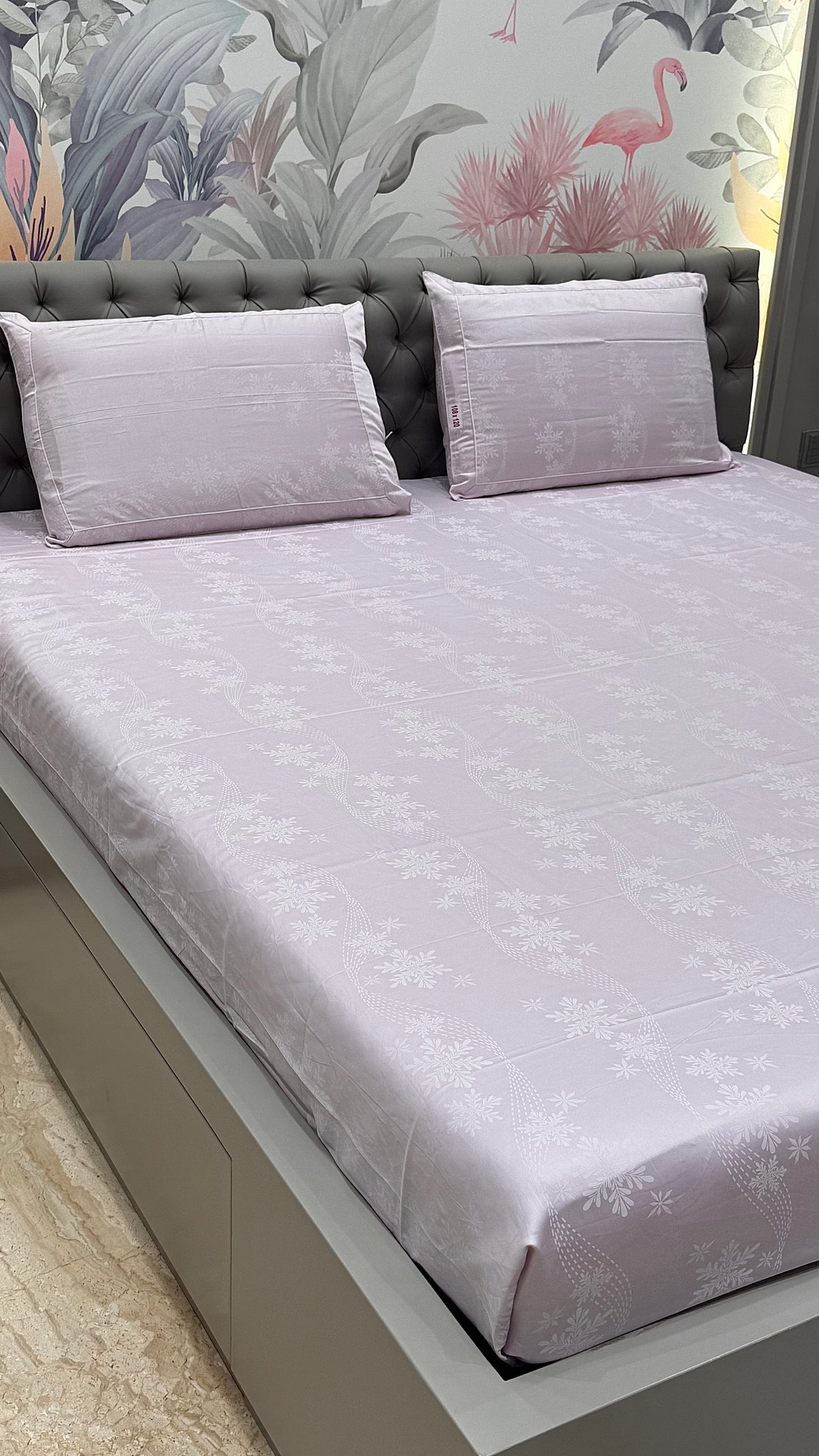 Premieum 300TC Jacquard Floral Print Bedsheet