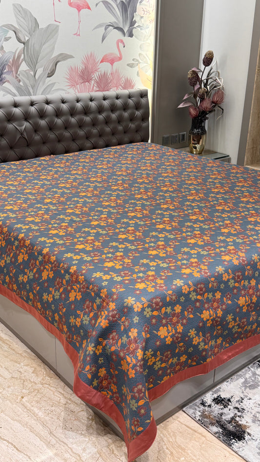 Floral Design Jacquard Pure Cotton Only Bedcover