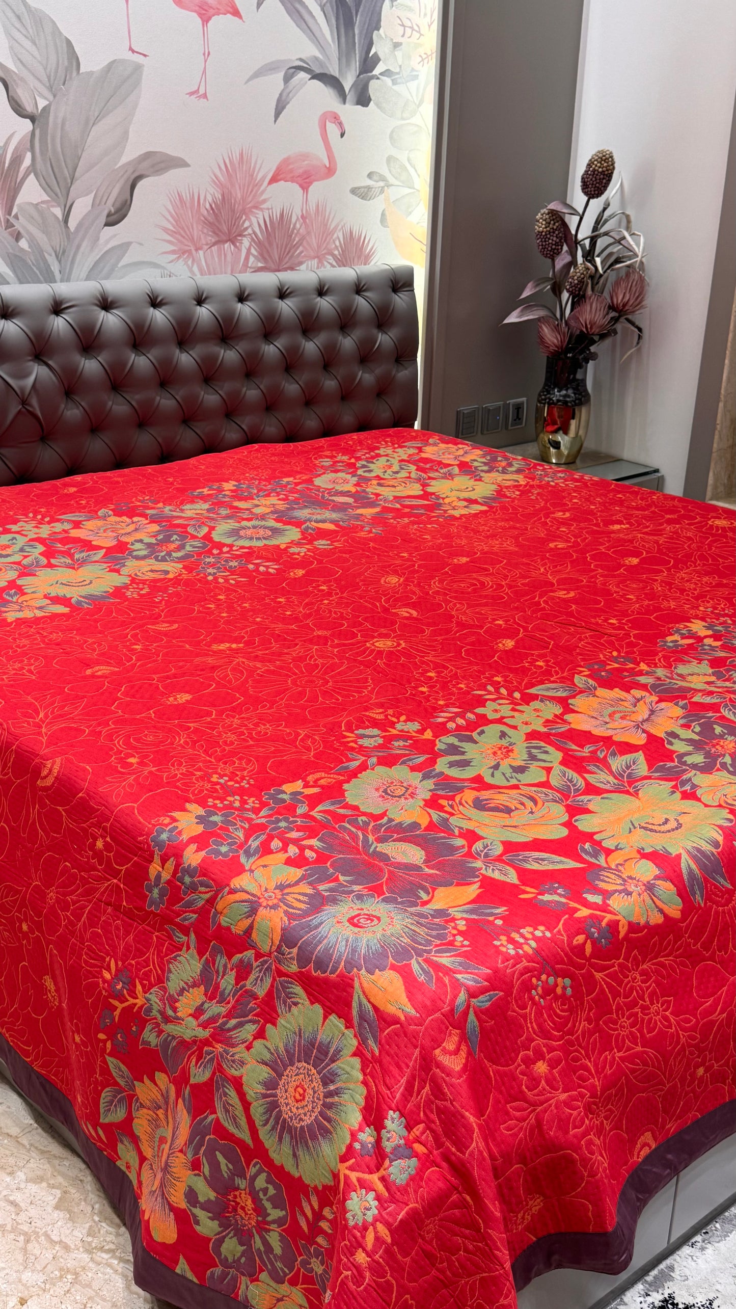 Rose Jacquard Pure Cotton Only Bedcover