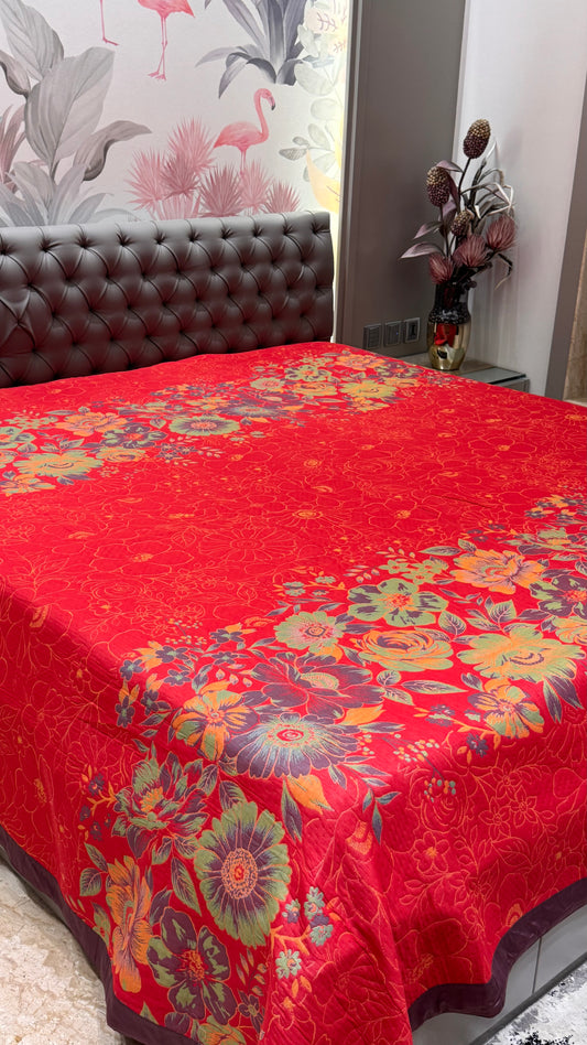 Rose Jacquard Pure Cotton Only Bedcover