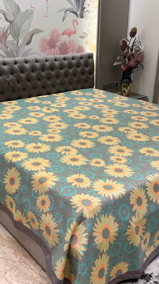 SunFlower Jacquard Pure Cotton Only Bedcover