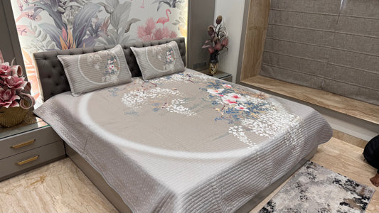 Beautiful Elegant Brown Digital Bedcover