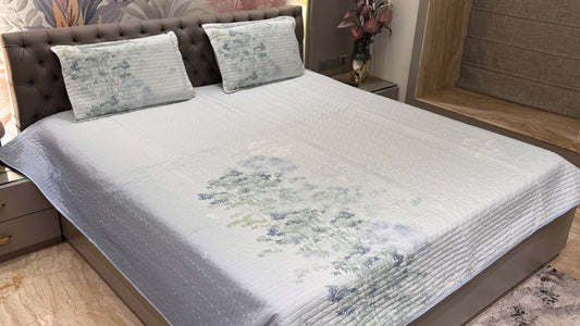 Sober Elegant Grey Digital Bedcover