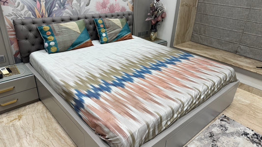 Geometrical Cotton Digital Print Bedsheet