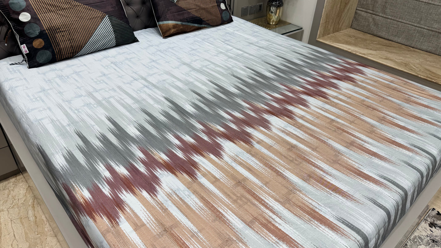 Geometrical Cotton Digital Print Bedsheet