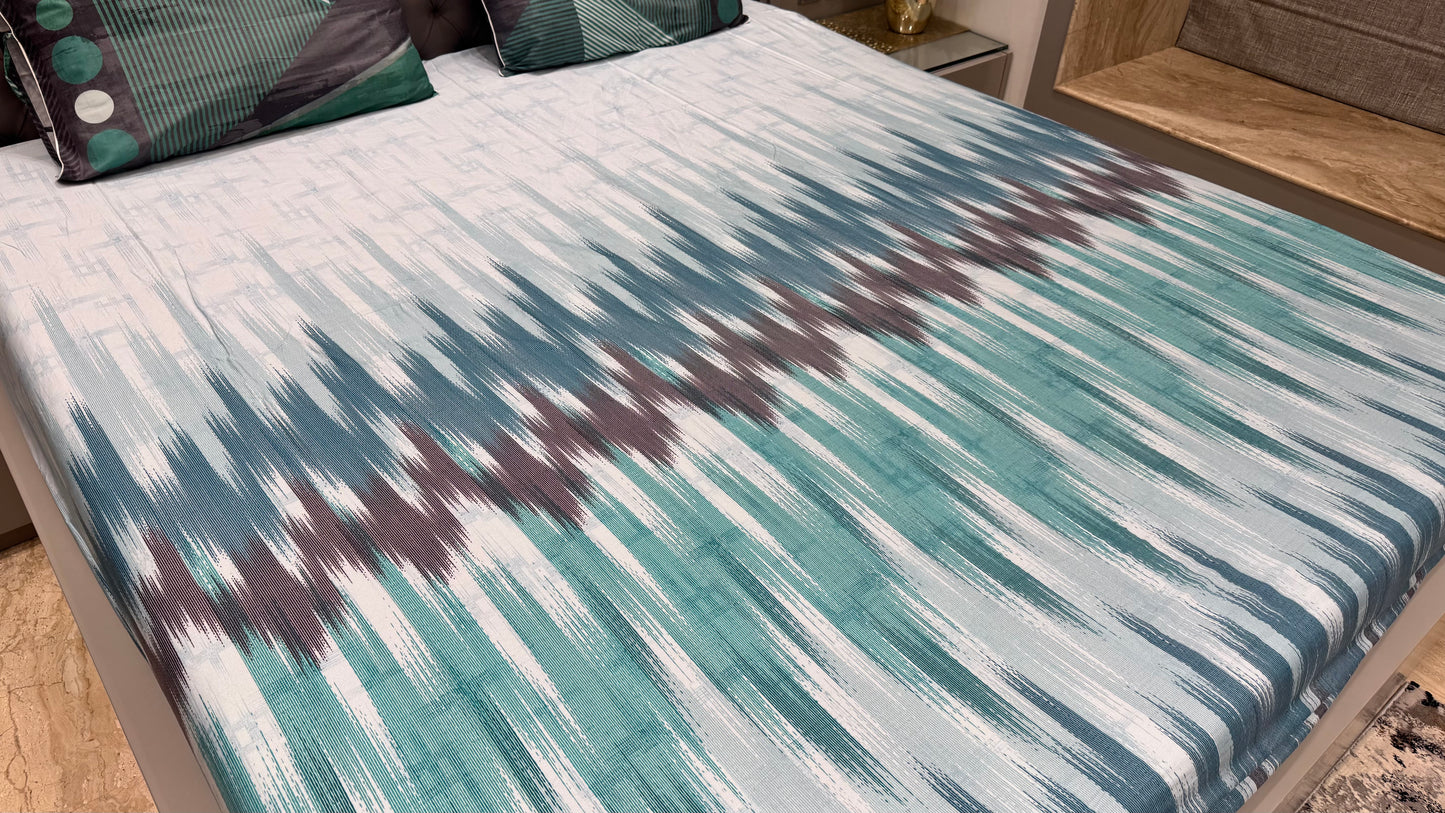 Geometrical Cotton Digital Print Bedsheet