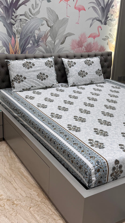 Pure Cotton Comfortable Jaipuri Print Bedsheet