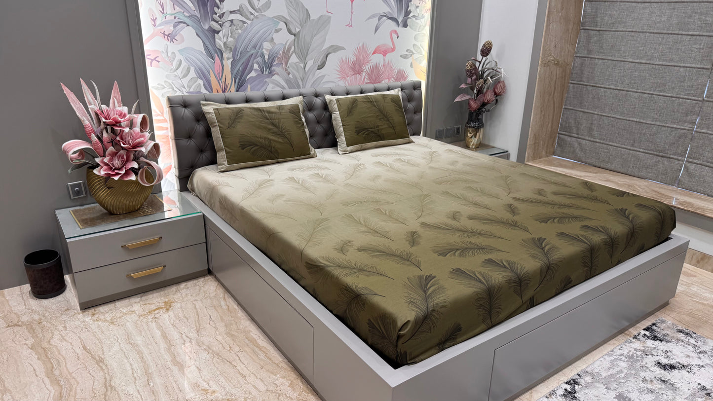 Pure Cotton Shaded Floral Printed Bedsheet