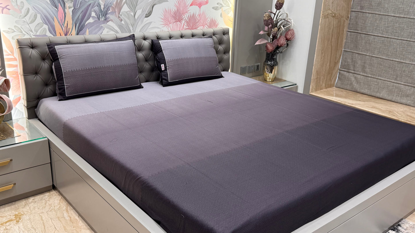 Shaded Cotton Self Printed Bedsheet