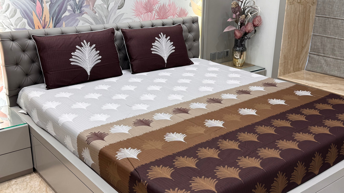Procession Printed Pure Cotton Shaded Bedsheet