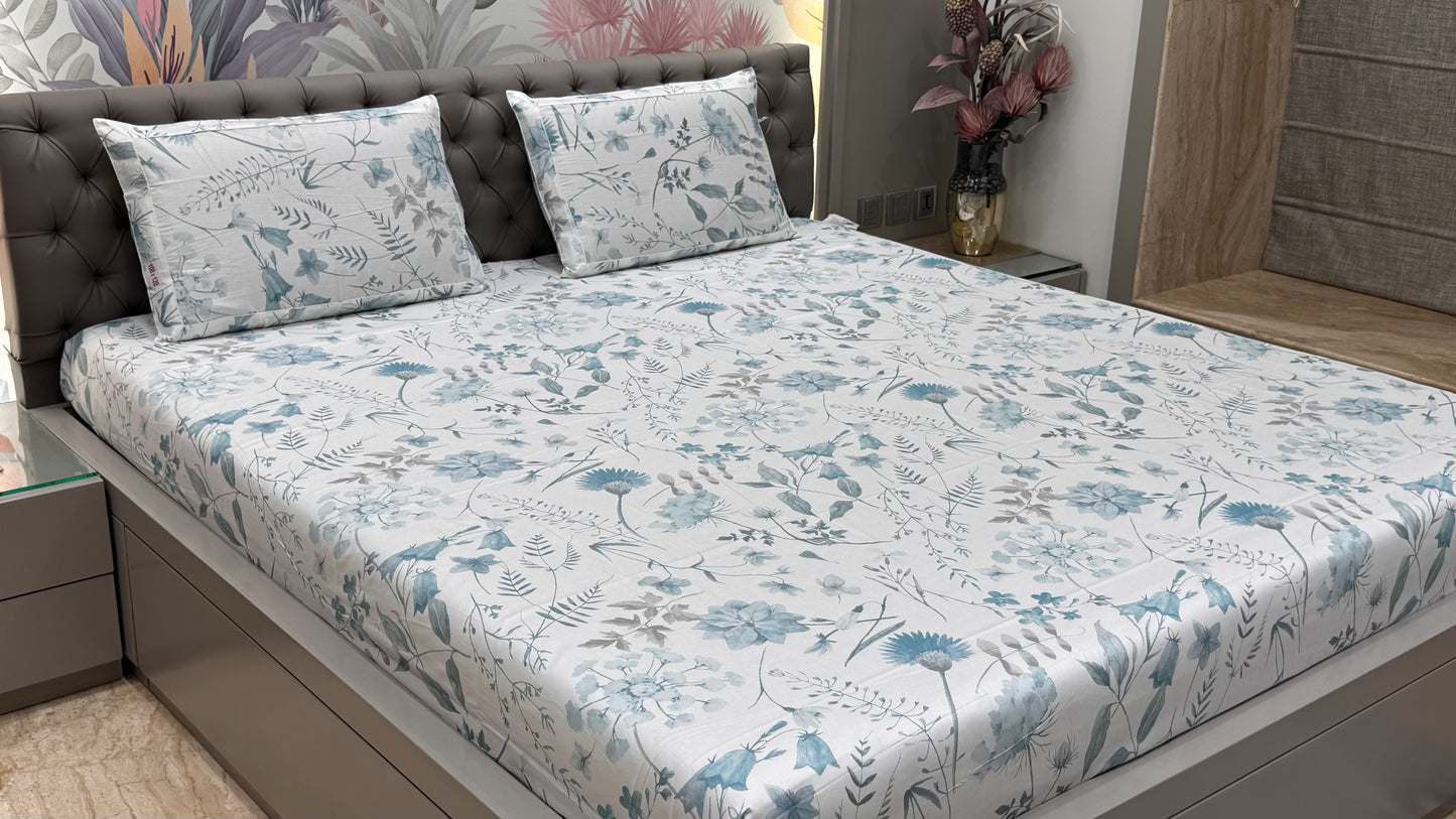 Floral Print Pure Cotton Bedsheet