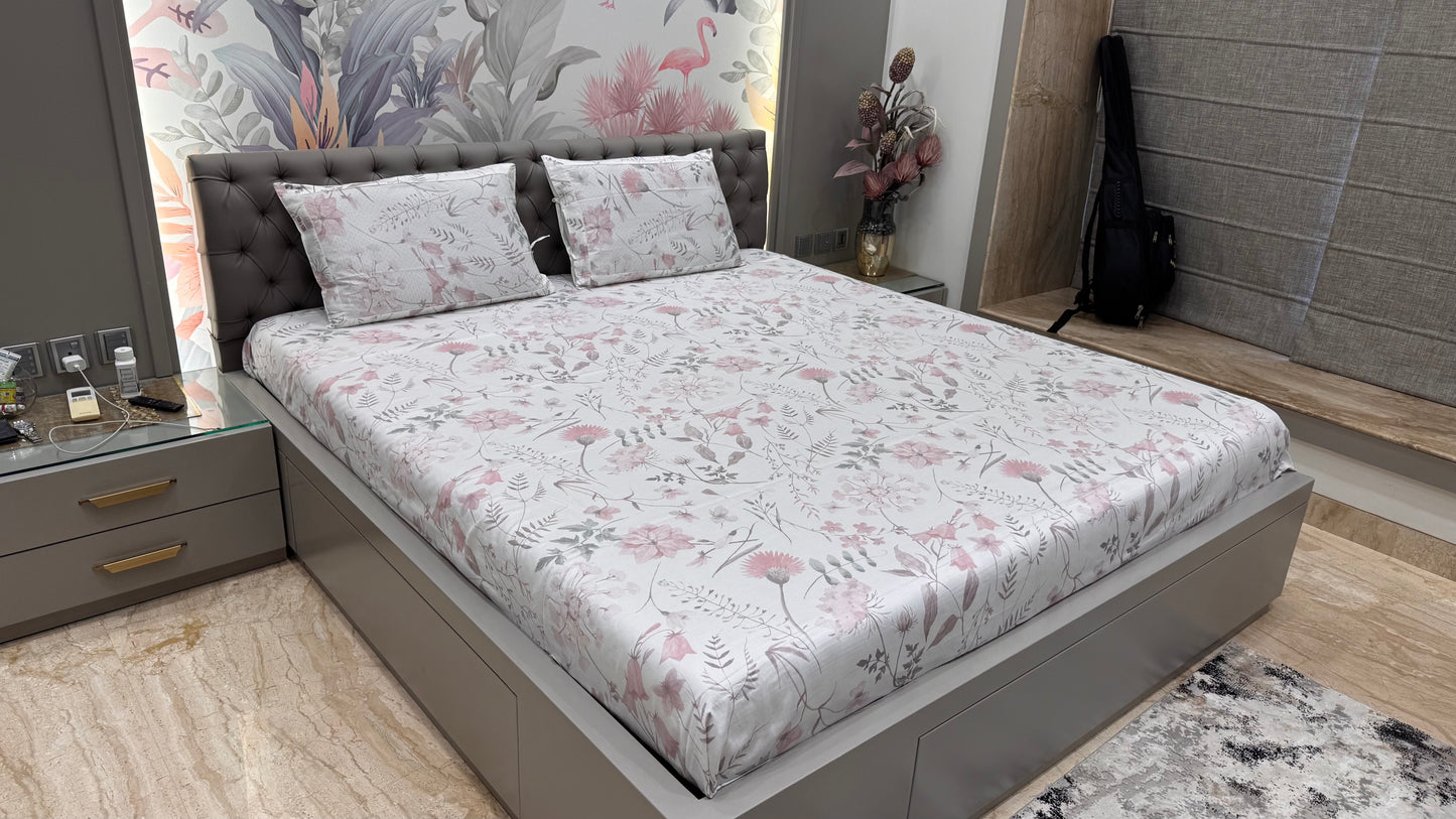 Floral Print Pure Cotton Bedsheet