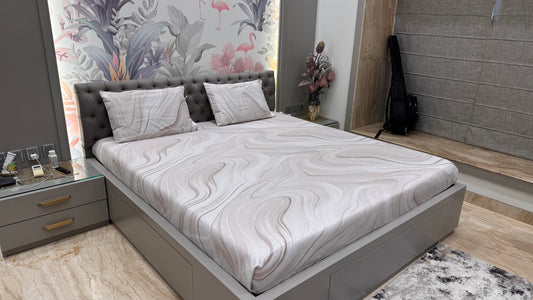 Imported Pure Cotton Geometrical print Bedsheet