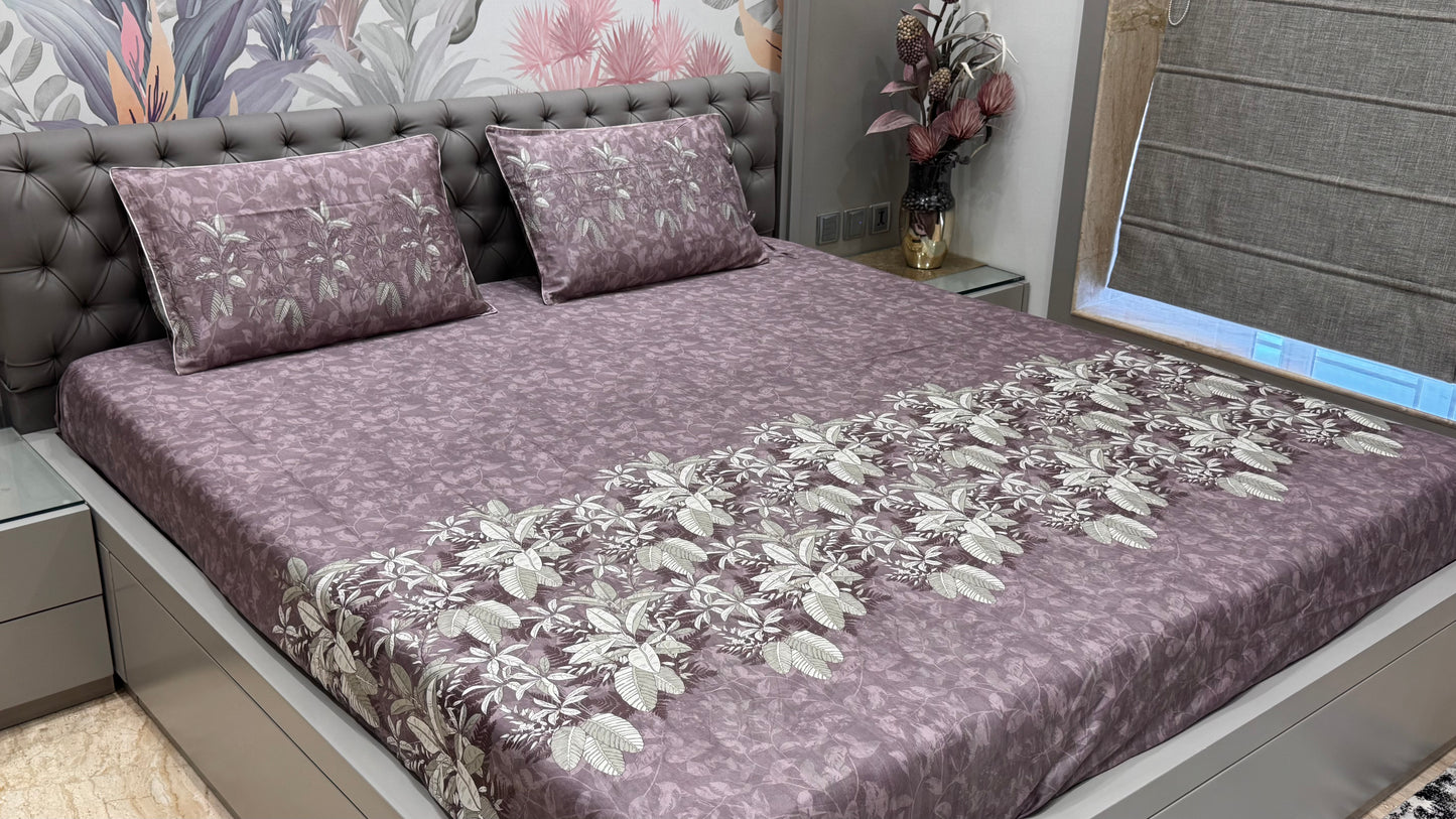 Pure Cotton Panel Floral Print Bedsheet