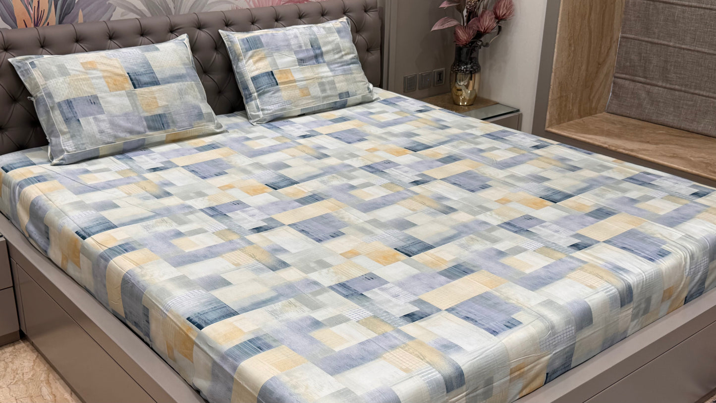 Export Qulaty Pure Cotton Checks Bedsheet