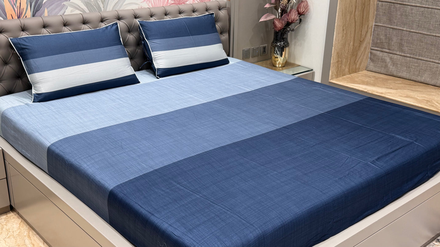 Exclusive Stripe Printed Pure Cottton Bedsheet