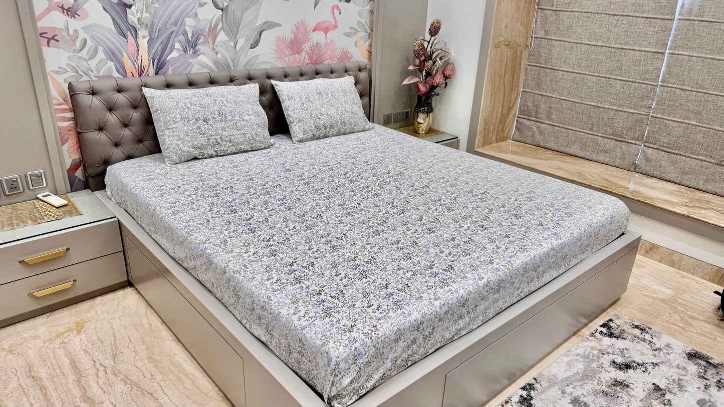 Pure Cotton Export Quality Floral Print Bedsheet
