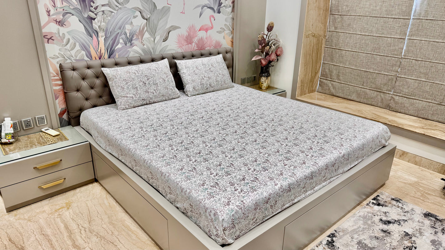 Pure Cotton Export Quality Floral Print Bedsheet
