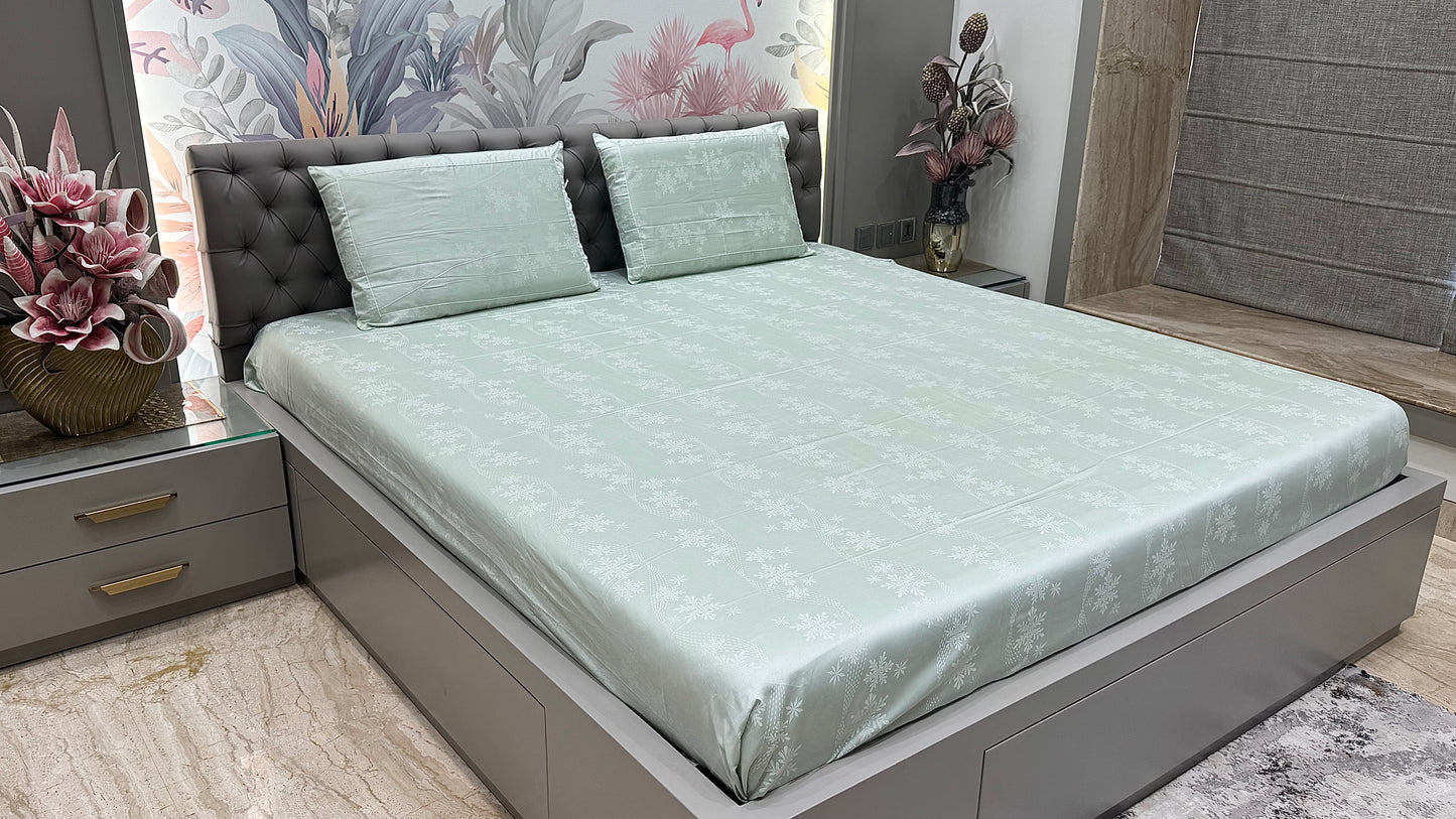Premieum 300TC Jacquard Floral Print Bedsheet