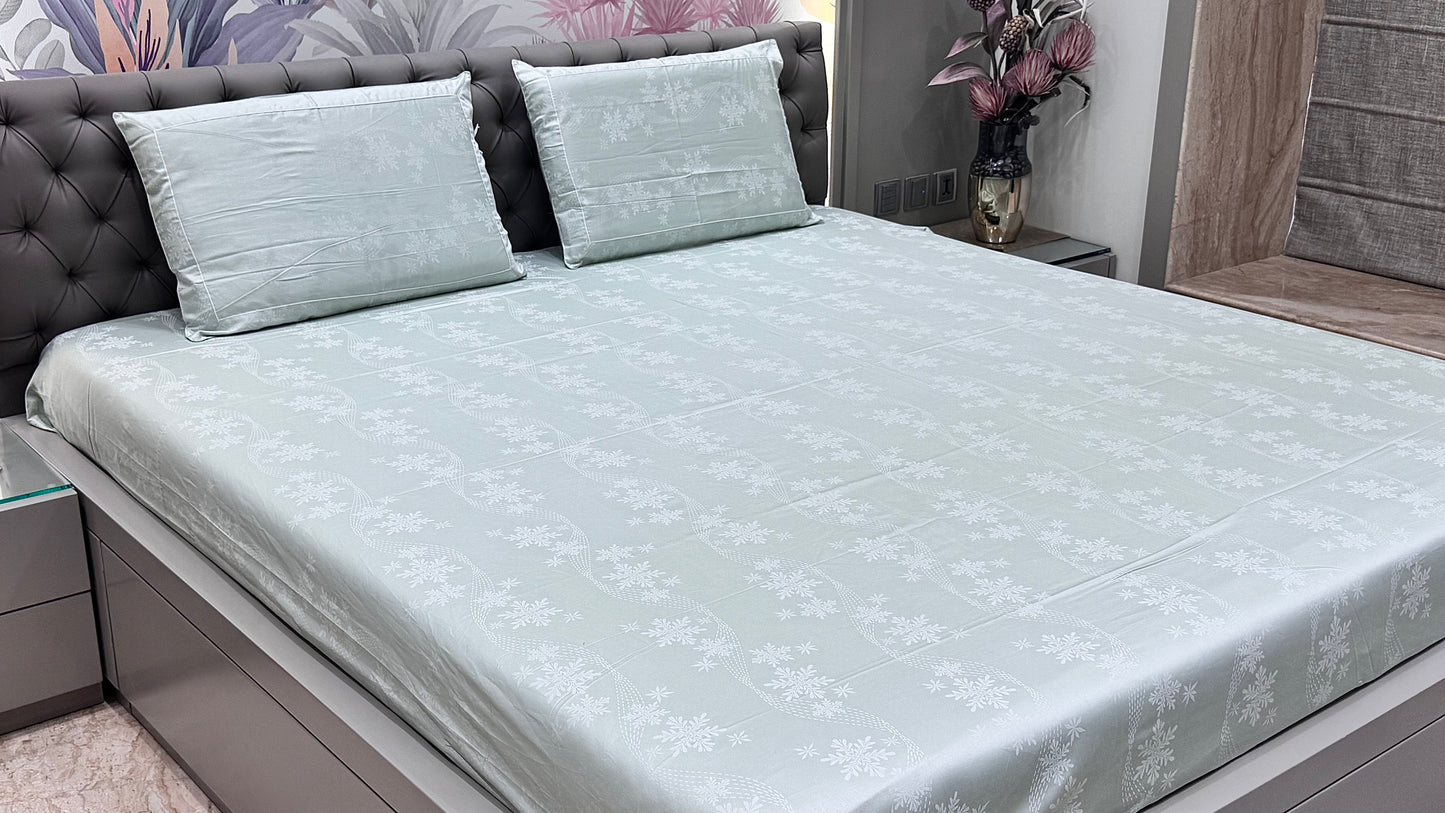 Premieum 300TC Jacquard Floral Print Bedsheet