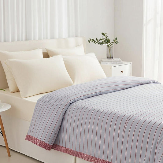 Soft Pure Cotton Stripe AC Dohar- Blue colour