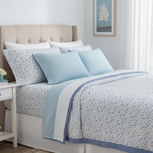 Soft Printed Comfortable AC Dohar- Blue Colour