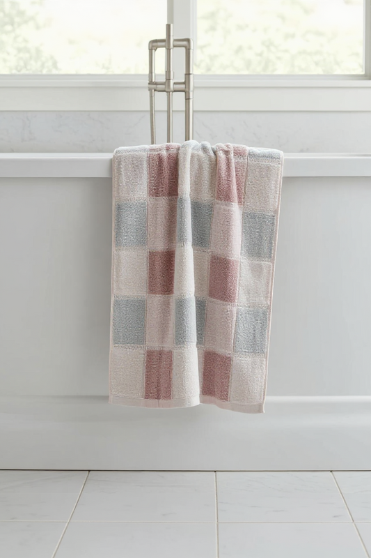 Imported Check Towel- Blue and Pink Colour               (PACK OF 2)