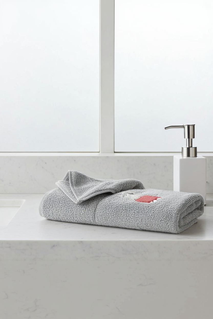 Imoported Soft Solid Colour With Embroiderey (Pack of 2)