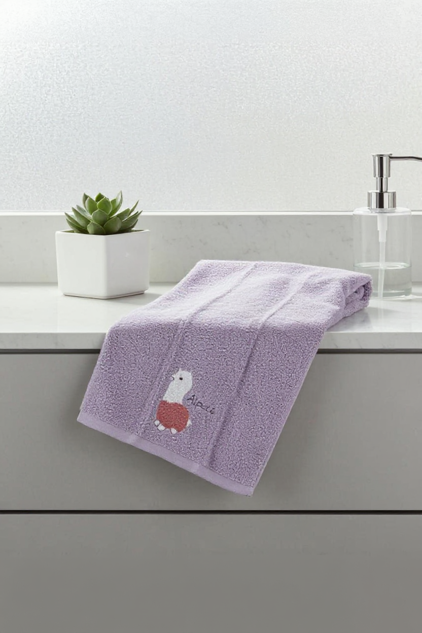 Imoported Soft Solid Colour With Embroiderey (Pack of 2)