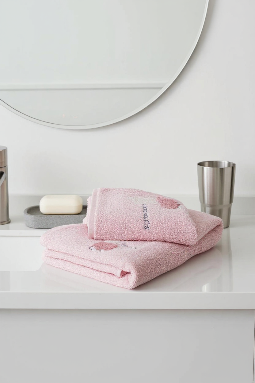 Imoported Soft Solid Colour With Embroiderey (Pack of 2)